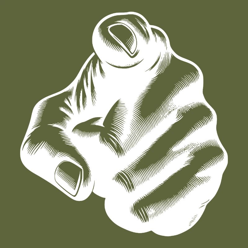 Eye-catching index finger as a hand gesture