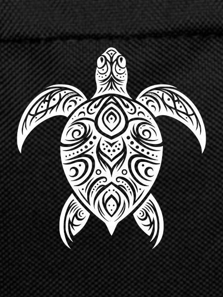 Mystical turtle with tribal elements