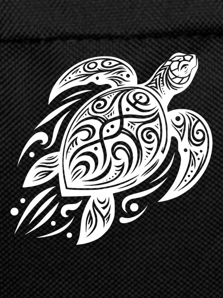 Powerful Pacific Turtle Meets Tribal