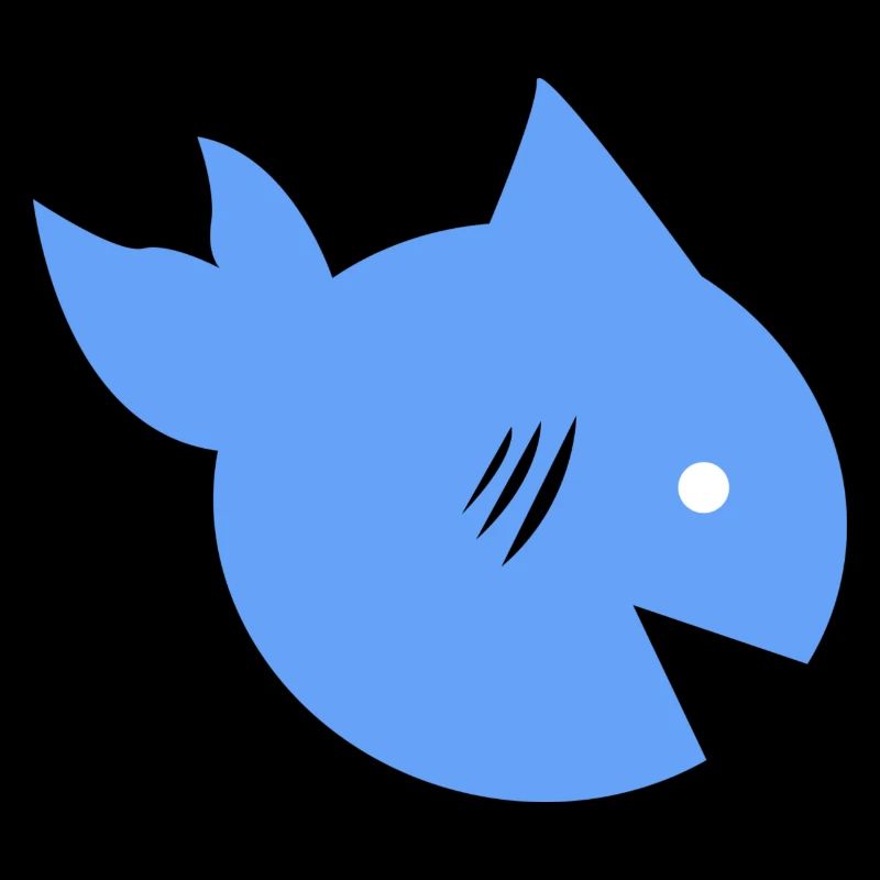 Cute Shark Illustration Design minimalism