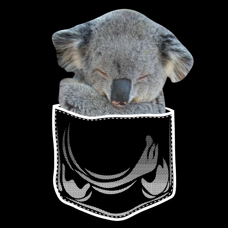 Koala Bär in Brusttasche Hemdtasche pocket