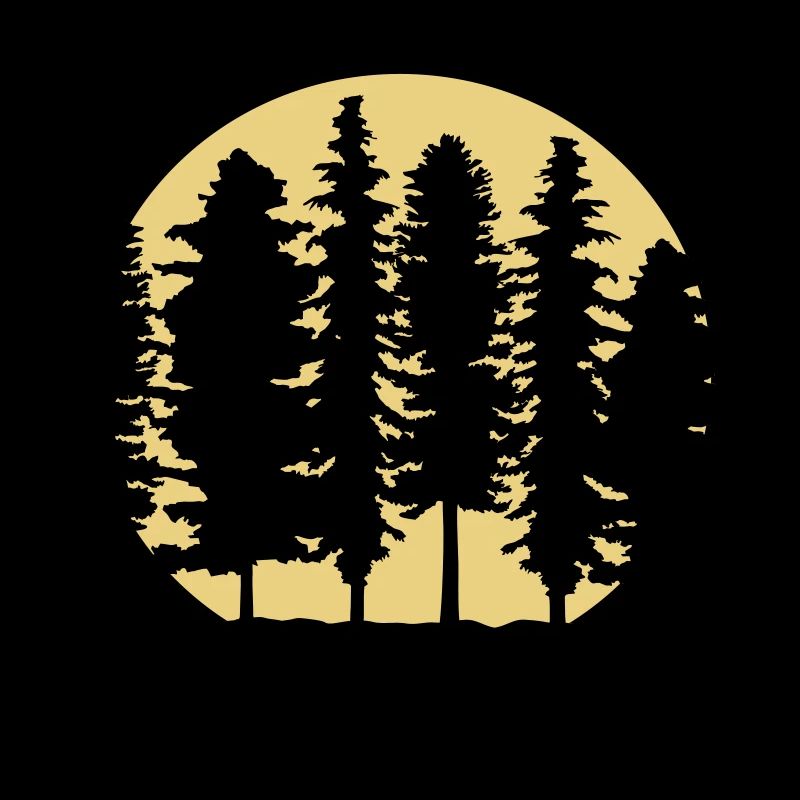 Wald und Mond, Bäume