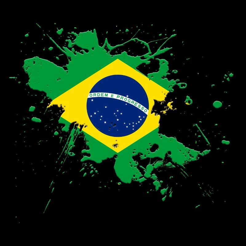 Drapeau du Brésil comme une touche de couleur