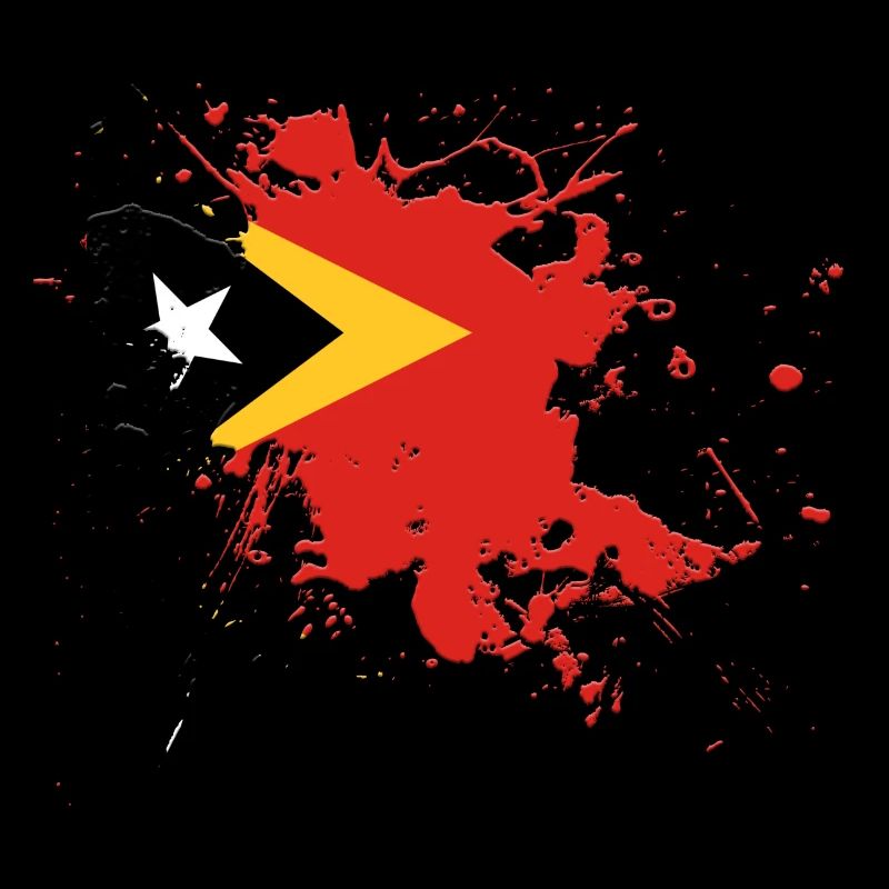 Drapeau du Timor oriental comme une touche de couleur