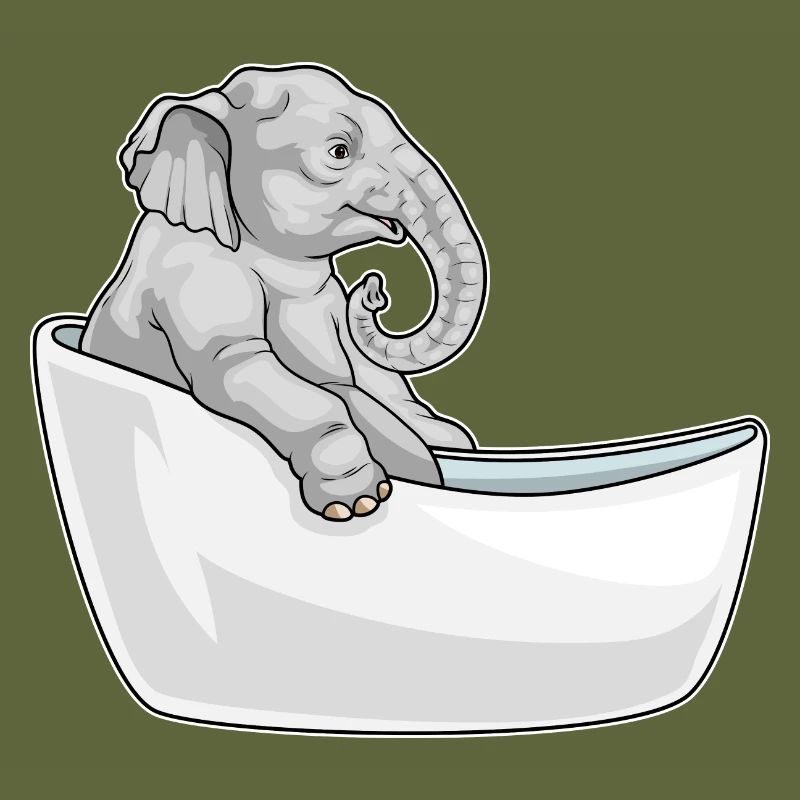 Baignoire de bain éléphant
