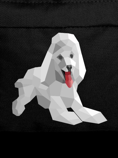 Caniche low poly élégant
