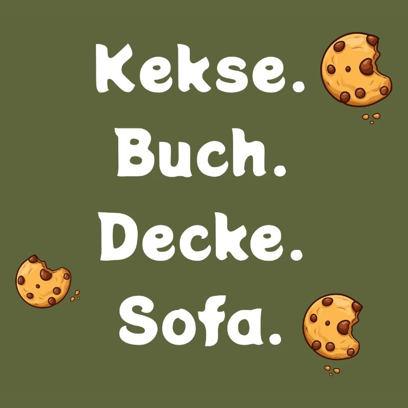 Biscuits. Book. Ceiling. Sofa.