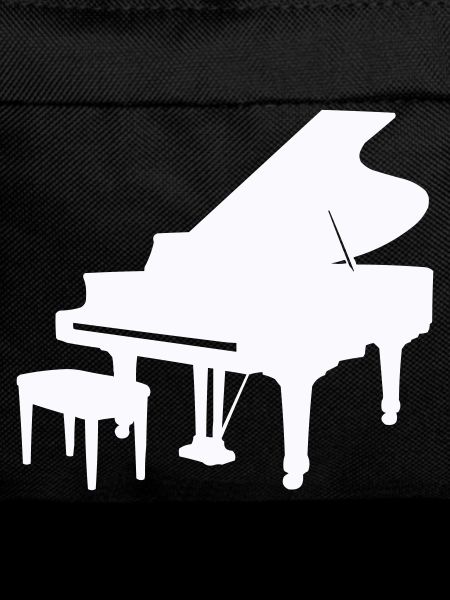 Piano Silhouette Monochrome