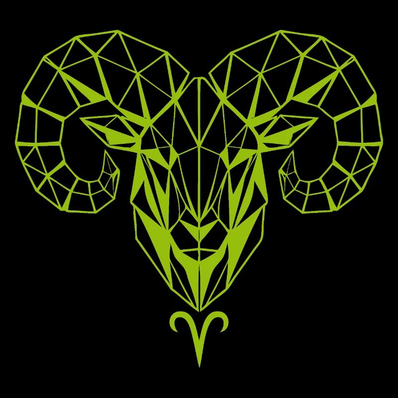 Geometric Rams Head Mesh Design