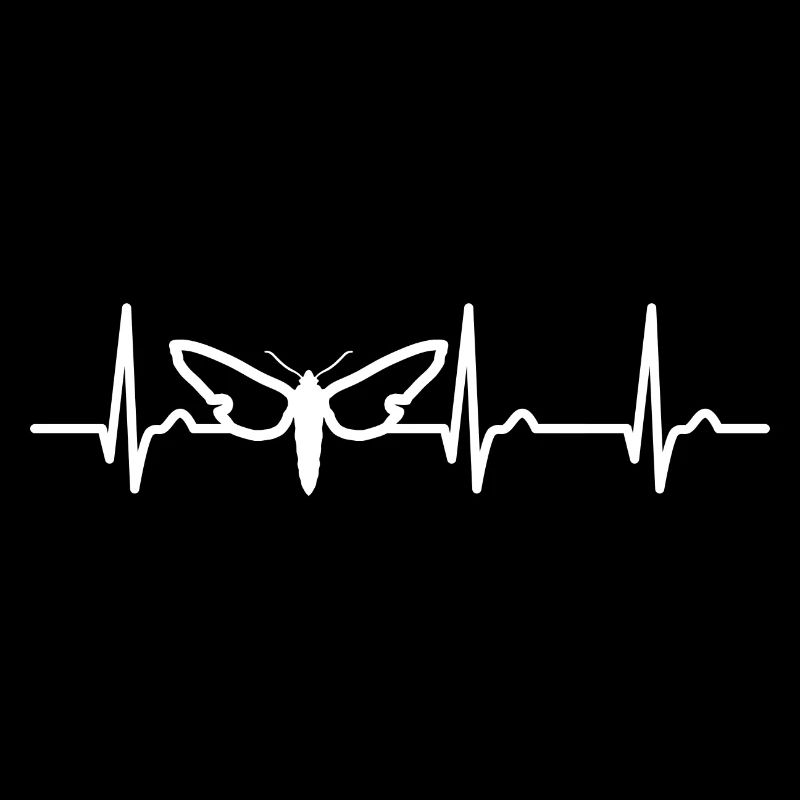 Courbe ECG - courbe cardiaque - pouls - papillon de nuit - nature