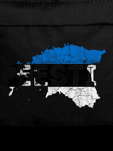 Estonia Map Shape and Flag