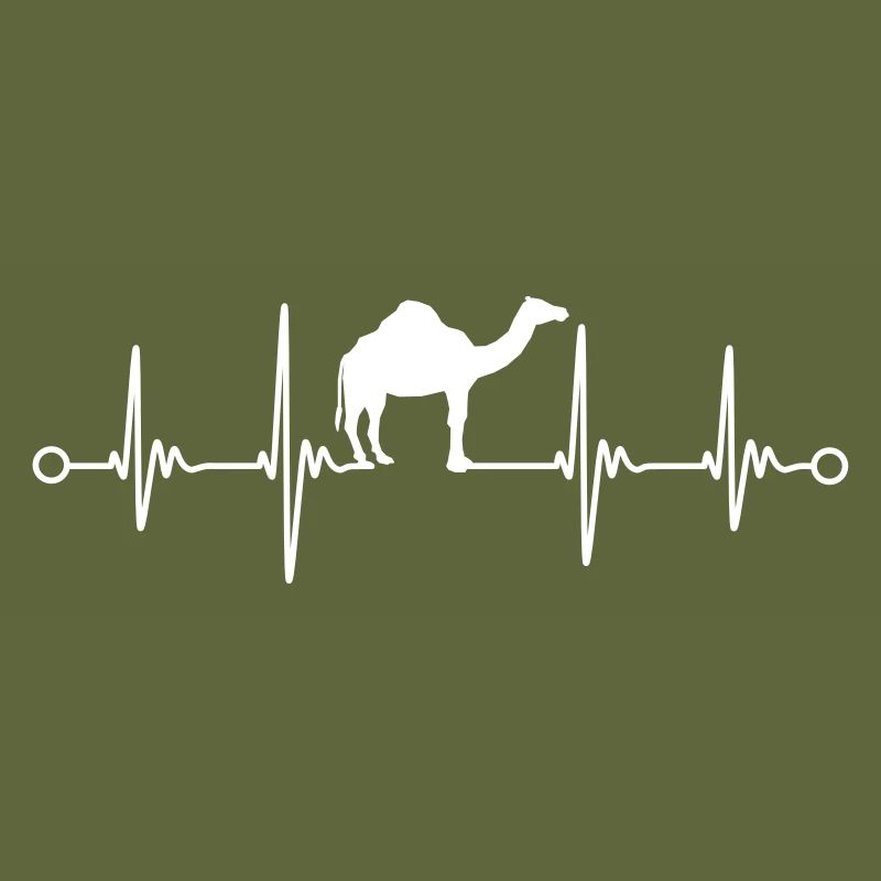 Conception de battement de coeur d'impulsion d'électrocardiogramme de dromadaire de chameau