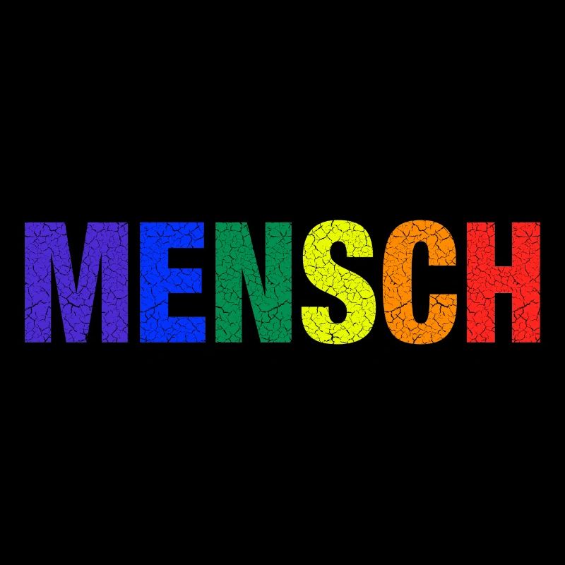 Mensch in Regenbogenfarben
