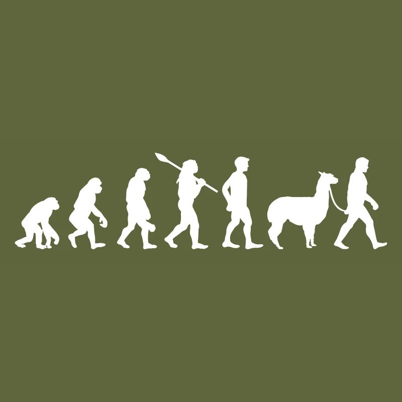 Evolution Alpagas randonnée amusante idée de cadeau Fun
