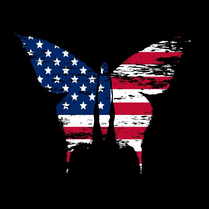 USA Flagge Schmetterling used