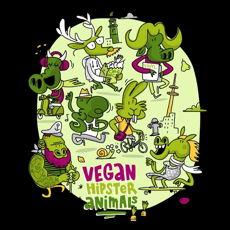 Vegan Hipster Animals