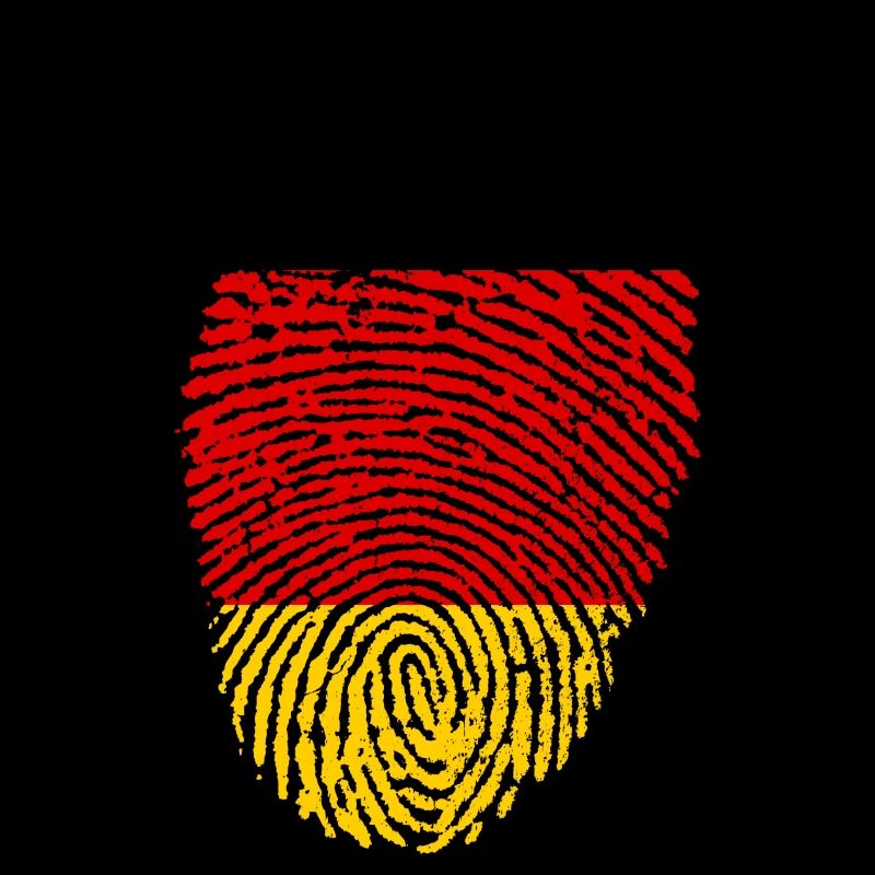 Fingerprint Black Red Gold