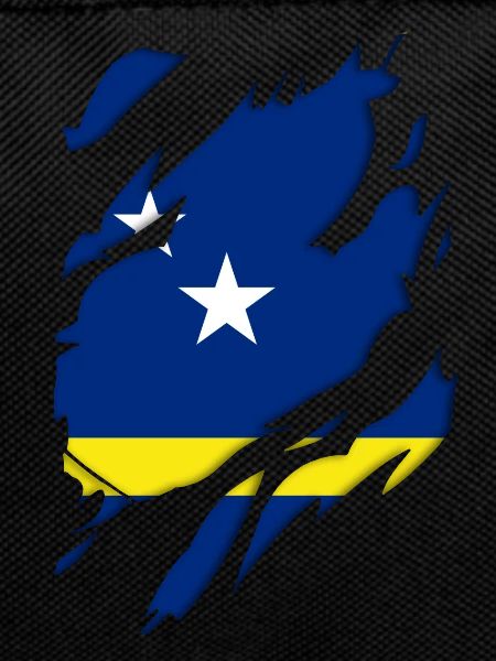 Curaçao flag torn motif