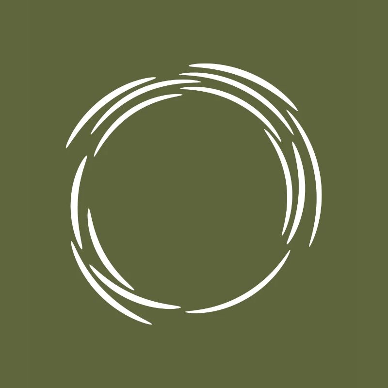 Cercle design icône lignes blanches