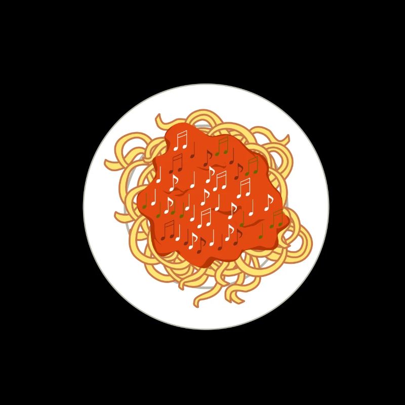 Pâtes et notes de musique Spaghetti Ironic