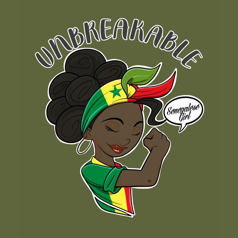 Fille sénégalaise Unbreakable Héritage sénégalais