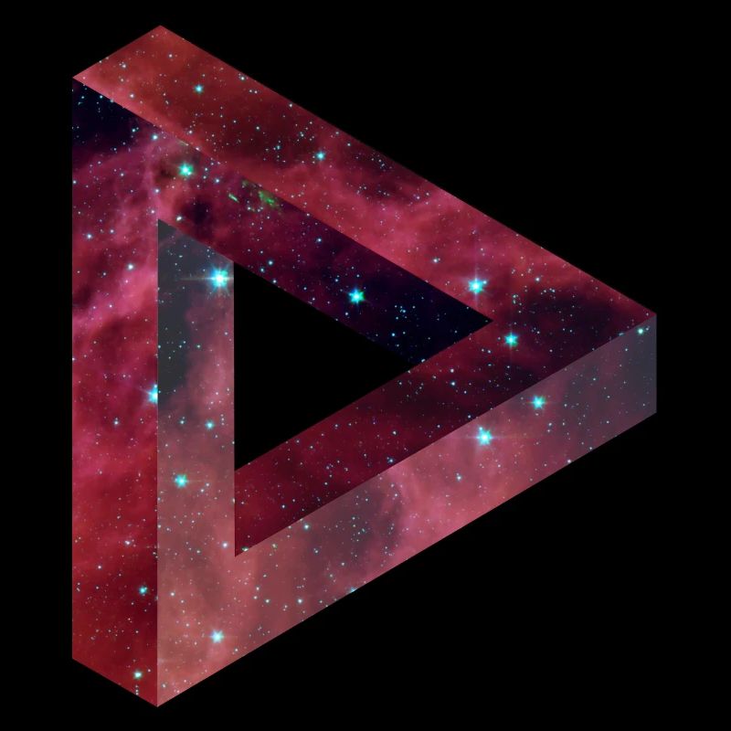 Illusion de triangle dans le style Galaxy