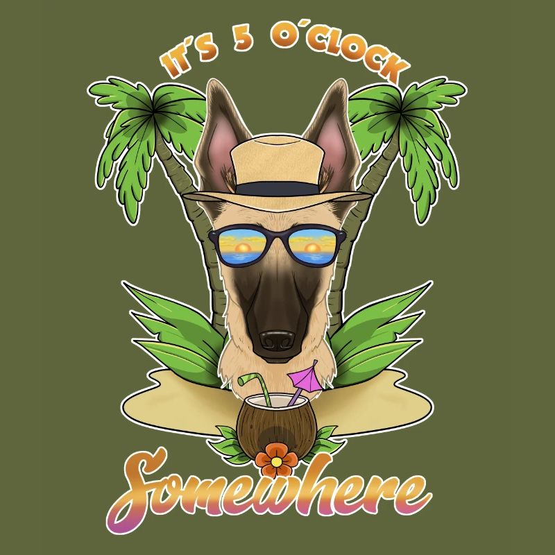 It Is 5 OClock Somewhere Drinking Malinois
