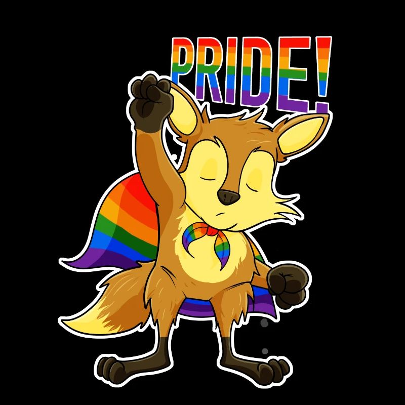 Fox I Drapeau LGBTQ I Drapeau arc-en-ciel I Gay Pride