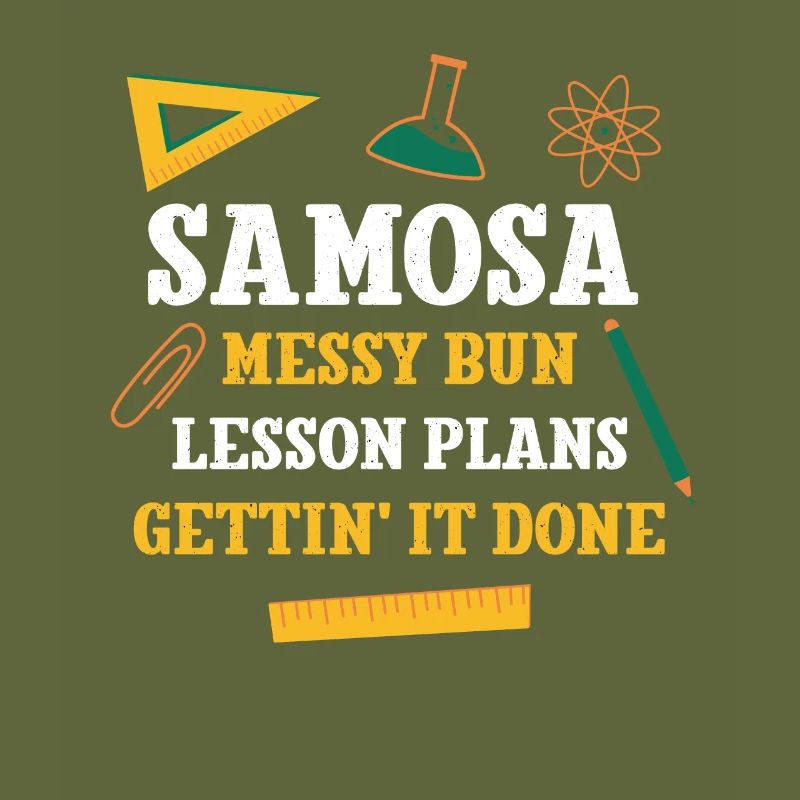 Samosa Messy Bun Plans de cours Drôle Enseignant Humour