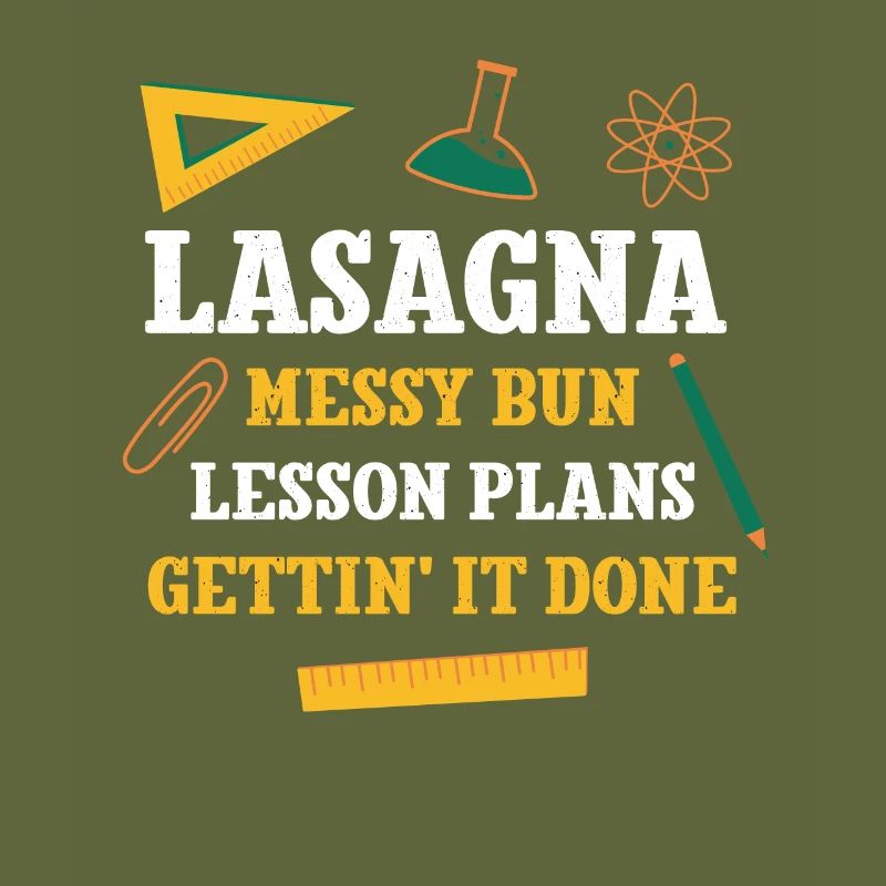 Lasagnes Messy Bun Plans de leçon Drôle Professeur