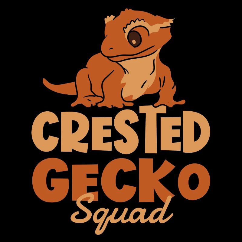 Crested Geckos Squad Ironic Lizard Reptilien