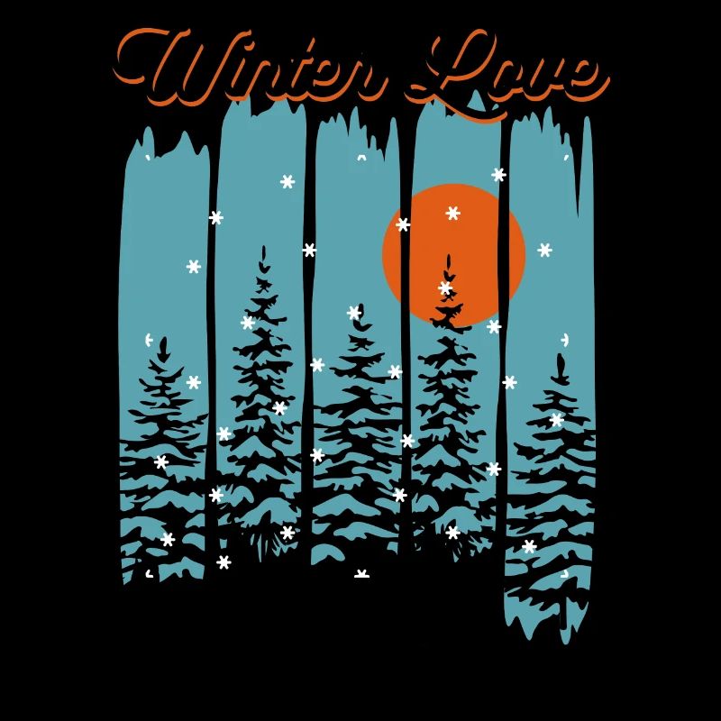 Junge mag Wintersaison Gemütliche Schneelandschaft