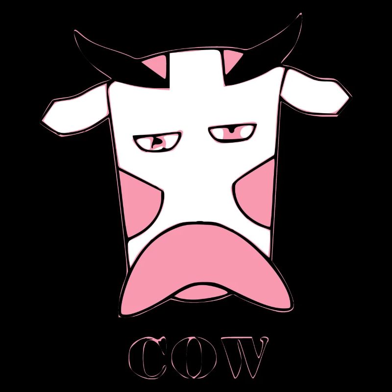 Sad cow's head