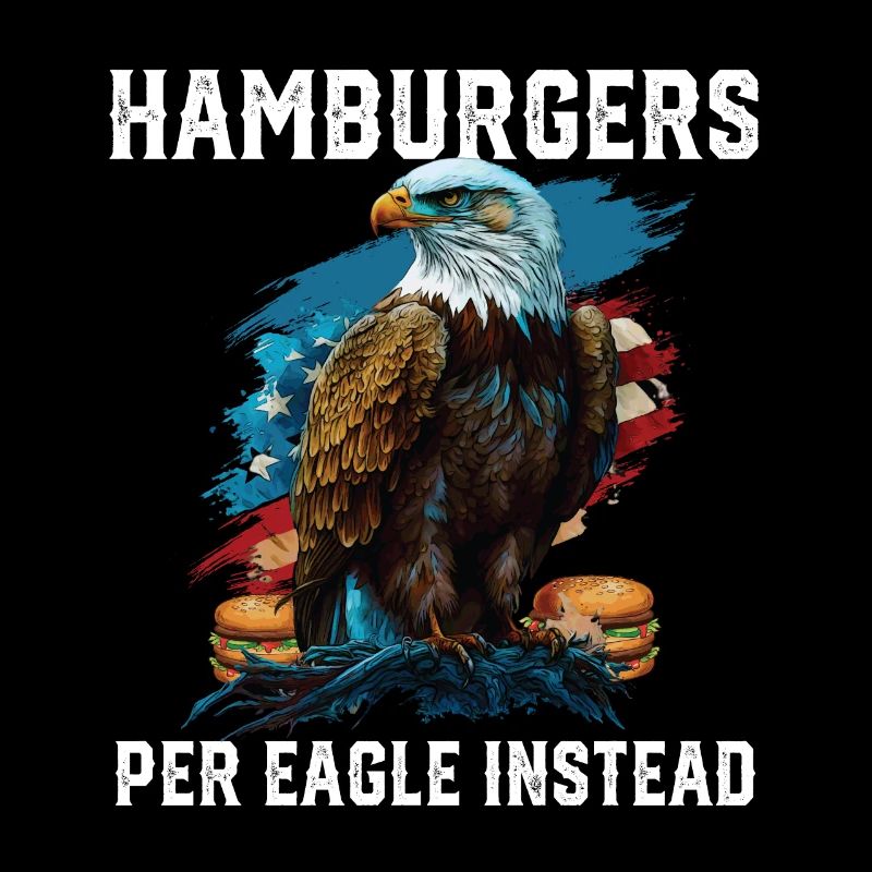 Hamburgers Per Eagle Instead Patriotic USA Flag