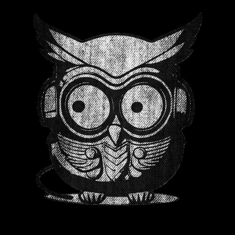 Hibou blanc look usagé