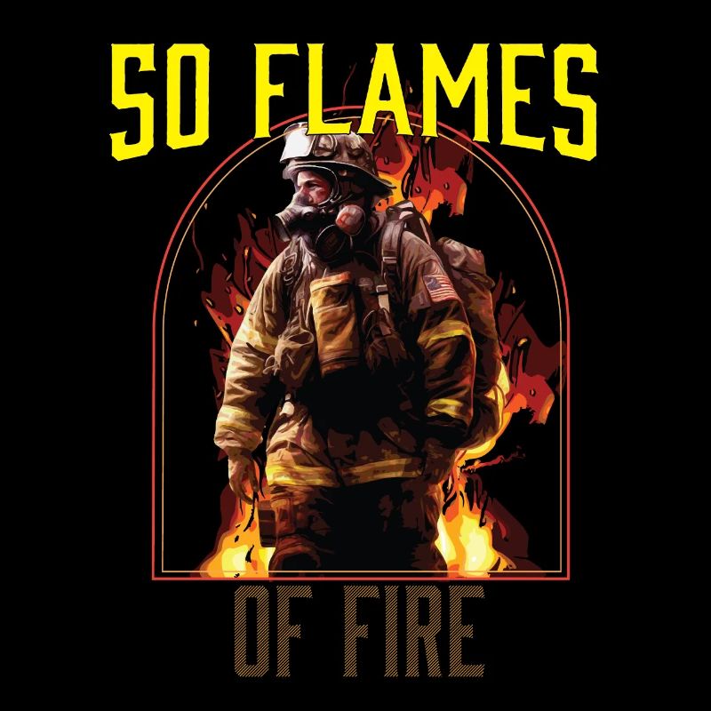 50 Flames Of Fire Fireman Firefighting Firefighter