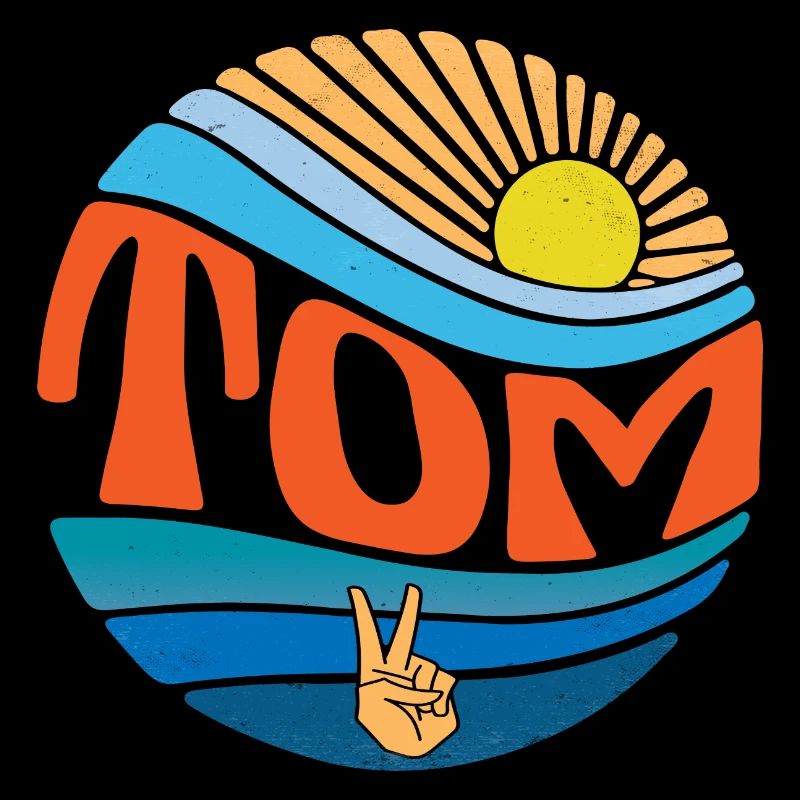 Tom Shirt Vintage Sunset Tom Groovy Tie Dye