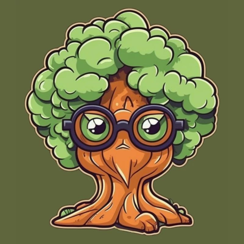 Tree with glasses
