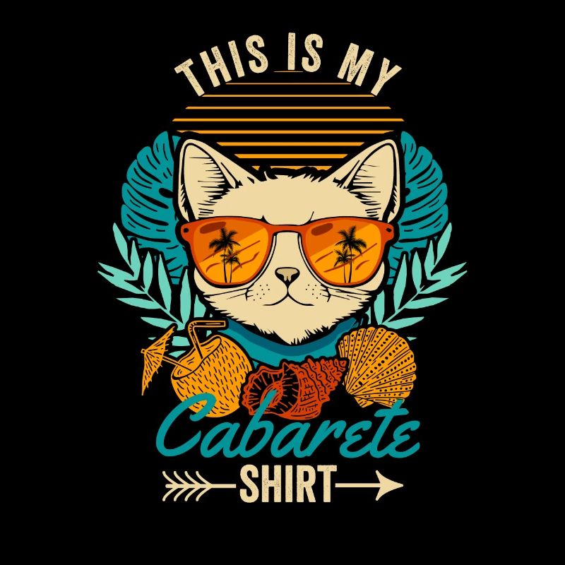 Ceci est ma Chemise Cabarete Cool Retro Cat