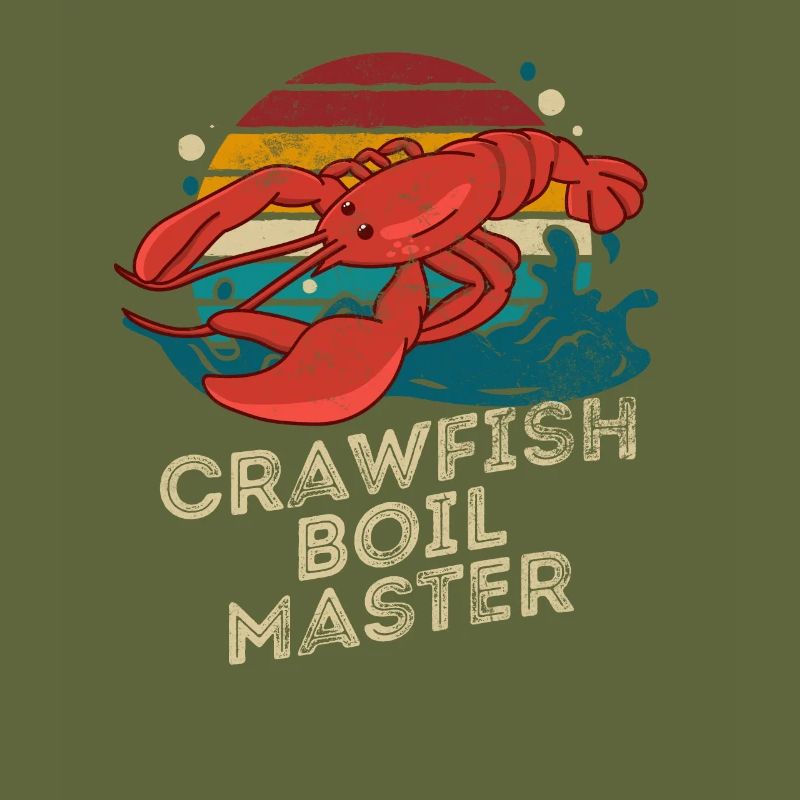 Crawfish Boil Master Funny Crawfish Season Retro