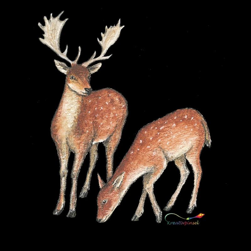 Damhirsch und Hirschkuh