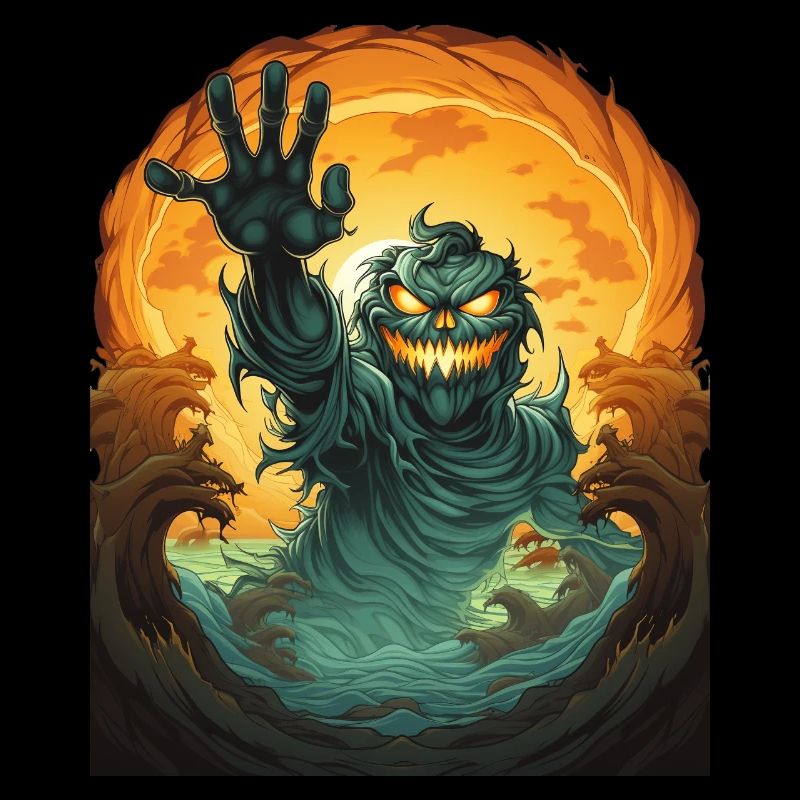 Halloween Emerging Hands Spooky Pumpkin