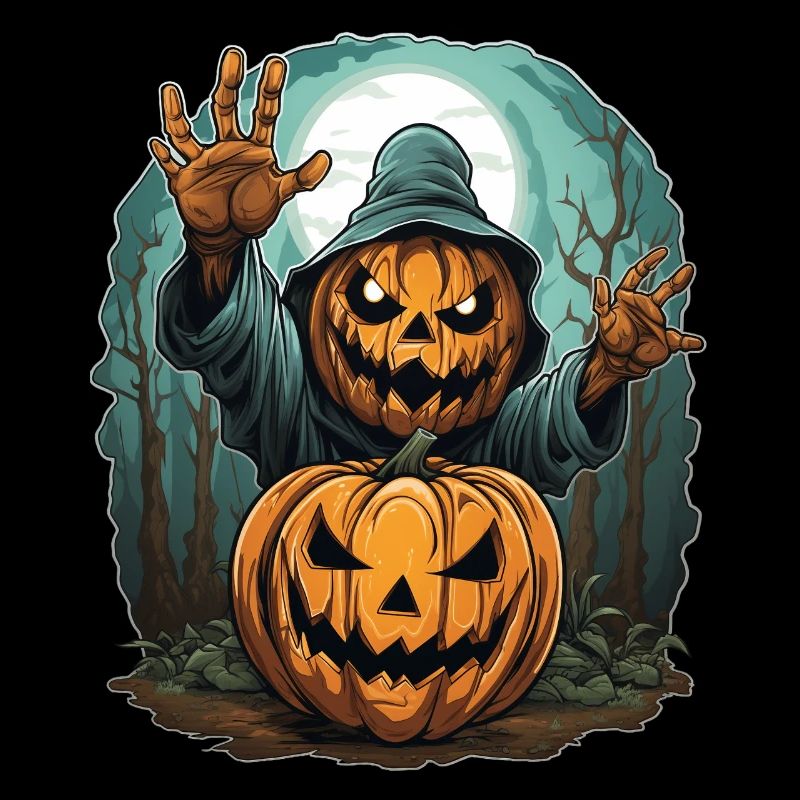 Halloween Emerging Hands Spooky Pumpkin