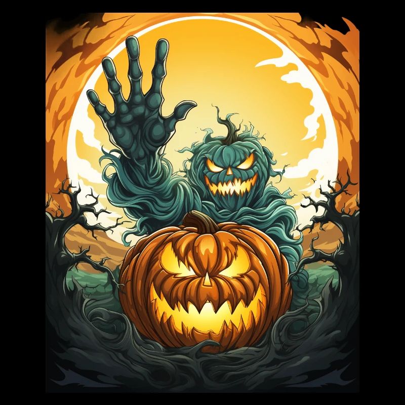 Halloween Emerging Hands Spooky Pumpkin
