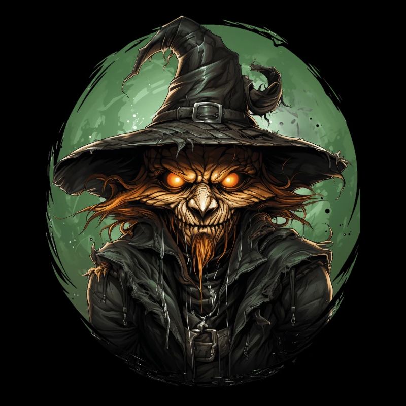 Scarecrow Halloween Cartoon Scary Scarecrow