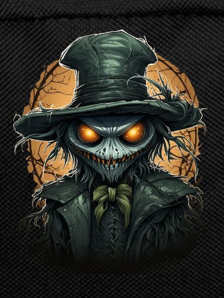 Scarecrow Halloween Cartoon Scary Scarecrow