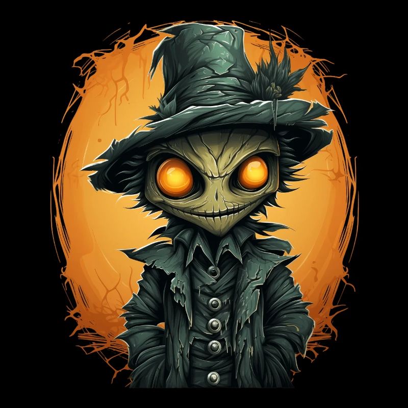 Scarecrow Halloween Cartoon Scary Scarecrow