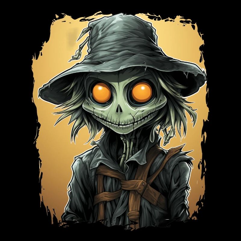 Scarecrow Halloween Cartoon Scary Scarecrow