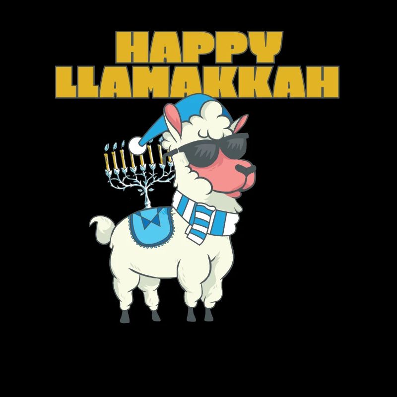 Joyeux lama de Noël juif de Noël de Llamakkah Hanoukka.
