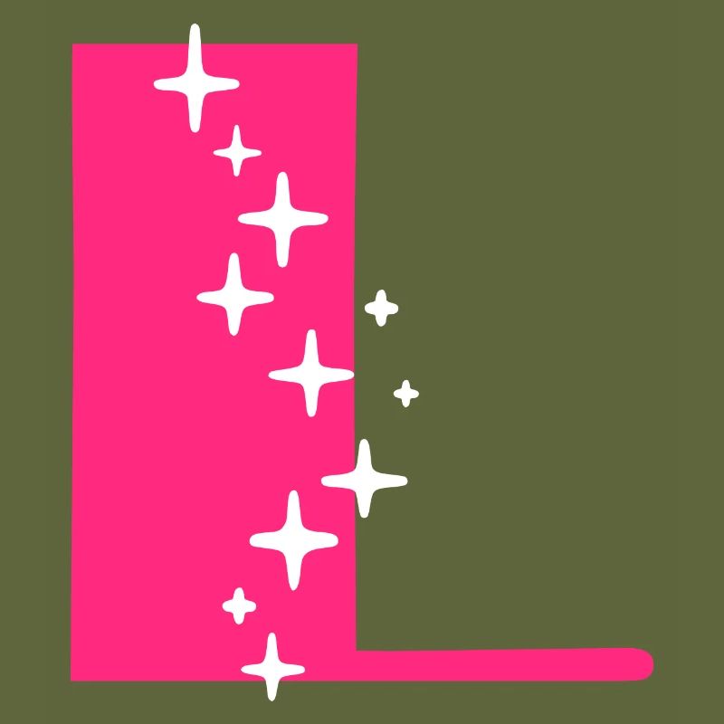 Letter L Glitter